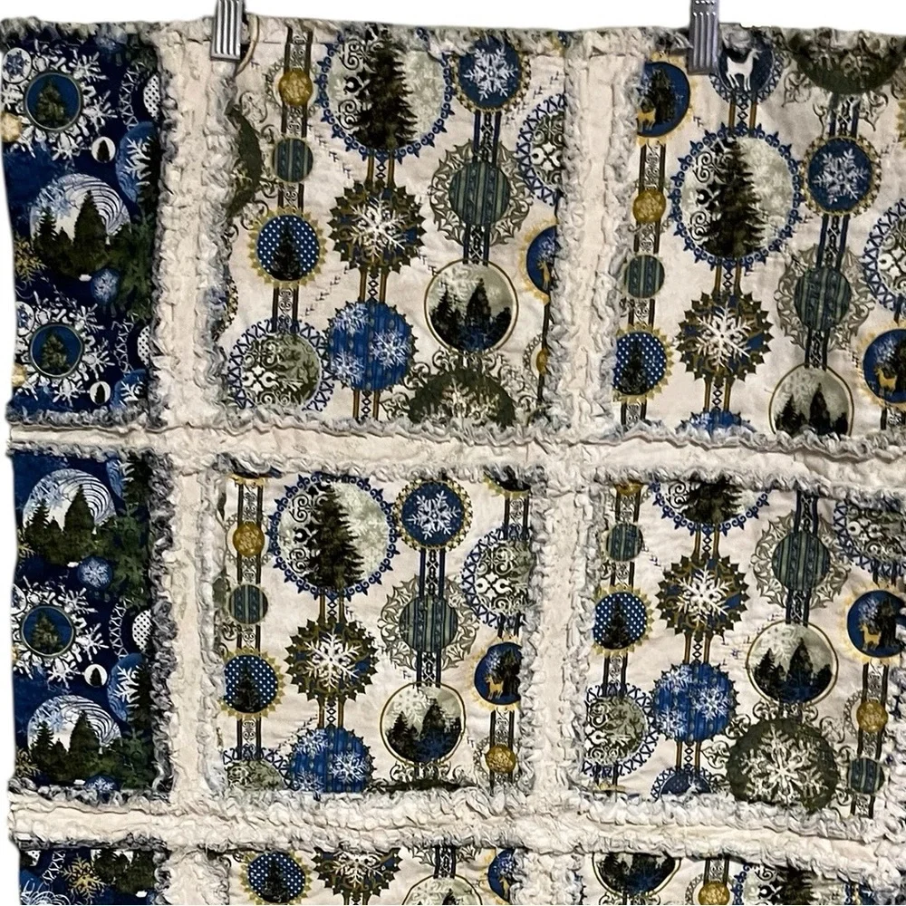 Floral Patchwork Tapestry Christmas quilt